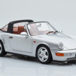Porsche 911 964 Carrera 4 Targa Polar Prata Norev 1:18 - image 7 of 9