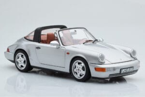 Porsche 911 964 Carrera 4 Targa Polar Prata Norev 1:18 187342 Metal - imagem 7 de 9