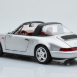 Porsche 911 964 Carrera 4 Targa Polar Prata Norev 1:18 - image 8 of 9