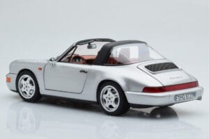 Porsche 911 964 Carrera 4 Targa Polar Prata Norev 1:18 187342 Metal - imagem 8 de 9