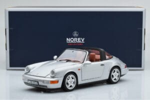 Porsche 911 964 Carrera 4 Targa Polar Prata Norev 1:18 187342 Metal - imagem 9 de 9