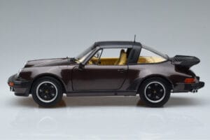 Porsche 911 964 Turbo Targa Castanho Norev 1:18 187665 Metal - imagem 4 de 8