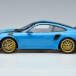 Porsche 911 991.2 GT3 RS Weissach Package Miami Azul Jantes Douradas Minichamps 1:18 153068310 Metal - image 3 of 6