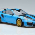 Porsche 911 991.2 GT3 RS Weissach Package Miami Azul Jantes Douradas Minichamps 1:18 153068310 Metal - image 4 of 6