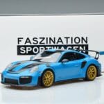 Porsche 911 991.2 GT3 RS Weissach Package Miami Azul Jantes Douradas Minichamps 1:18 153068310 Metal - image 6 of 6