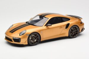 Porsche 911 991.2 Turbo S Exclusive Dourado GT Spirit 1:18 GT444