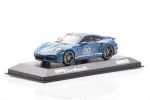 Porsche 911 992 Turbo S Oslo Azul Minichamps 1:43 WAP0209050N001 Metal - imagem 2 de 4