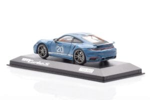 Porsche 911 992 Turbo S Oslo Azul Minichamps 1:43 WAP0209050N001 Metal - imagem 3 de 4