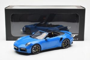 Porsche 911 992 Turbo S Shark Azul GT Spirit 1:18 GT441 Resina - imagem 6 de 6