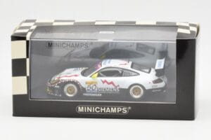 Porsche 911 996 GT3 RS Siemens #50 M. Ortelli / M. Lieb / R. Dumas 24 Hours of Spa 2003 Winners Minichamps 1:43 400036950 Met - imagem 4 de 4