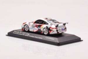 Porsche 911 997 GT3 Cup #124 Mattheus / Geoffroy / Vanbellingen / Fumal 24 Hours of Spa 2005 Minichamps 1:43 400056224 Metal - imagem 3 de 4