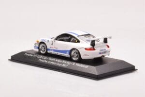 Porsche 911 997 GT3 Cup #3 Team Araxa Racing R. Westbrook Porsche Carrera Cup 2007 Minichamps 1:43 WAP02012318VKK Metal - imagem 3 de 4