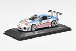 Porsche 911 997 GT3 R Cybernet #123 Fumal / Thiry / Rosenlad / Lefort 24 Hours of Spa 2011 Minichamps 1:43 400118923 Metal - imagem 2 de 4