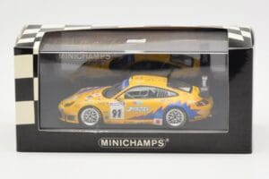 Porsche 911 997 GT3 RS T2M #91 Yamagishi / Fournoux / Konopka 24 Hours of Le Mans 2006 Minichamps 1:43 400066991 Metal - imagem 4 de 4