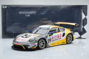 Porsche 911 GT3 R Rowe Racing #998 F. Makowiecki / A. Pilet / N. Tandy 2nd Place 24 Hours of Spa-Francorchamps 2019 Minichamp - imagem 6 de 6
