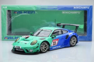 Porsche 911 GT3 R Falken Motorsports #33 K. Bachler / M. Muller / T. Engelhart / M. Werner 24 Hours of Nurburgring 2020 Minic - imagem 6 de 6