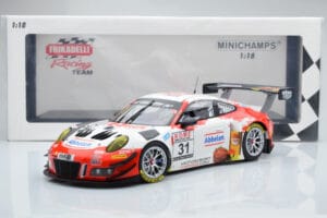 Porsche 911 GT3 R Frikadelli Racing Team #31 M. Arnold / I. Fernandez Winners VLN Round 3 2018 Minichamps 1:18 153186991 Meta - imagem 6 de 6