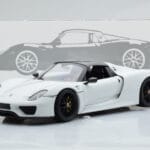 Porsche 918 Spyder Weissach Package Branco Com Jantes Pretas Minichamps 1:18 - image 9 of 9
