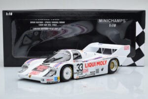 Porsche 956K Liqui Moly Brun Racing #33 H-J. Stuck / H. Grohs / W. Brun 1000km Spa 1983 Minichamps 1:18 155836633 Metal - imagem 6 de 6