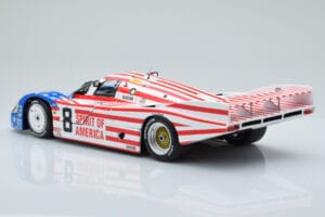 Porsche 956L Spirit of America #8 G. Follmer / J. Morton / K. Miller 24 Hours of Le Mans 1986 Minichamps 1:18 180866508 Metal - imagem 7 de 8