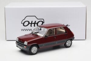 Renault 5 GTL Bordeaux Vermelho Otto 1:18 OT1059 Resina - imagem 6 de 6