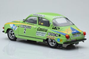 Saab 96 V4 #2 S. Blomqvist / H. Sylvan Rally Sweden 1976 IXO 1:18 18RMC085B Metal - imagem 5 de 6