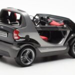 Smart Fortwo Crossblade Cabriolet Prateado Preto Kyosho 1:18 - image 2 of 6