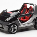 Smart Fortwo Crossblade Cabriolet Prateado Preto Kyosho 1:18