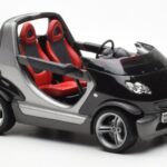 Smart Fortwo Crossblade Cabriolet Prateado Preto Kyosho 1:18 - image 4 of 6