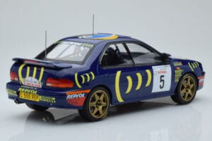 Subaru Impreza 555 #5 C. Sainz / L. Moya Tour de Corse 1995 IXO 1:18 18RMC063A Metal - imagem 2 de 6