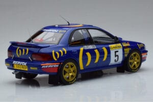 Subaru Impreza #5 C. Sainz / L. Moya 2nd Place Rally Monte Carlo 1995 Kyosho 1:18 08962B Metal - imagem 3 de 9