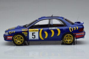 Subaru Impreza #5 C. Sainz / L. Moya 2nd Place Rally Monte Carlo 1995 Kyosho 1:18 08962B Metal - imagem 4 de 9