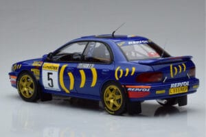 Subaru Impreza #5 C. Sainz / L. Moya 2nd Place Rally Monte Carlo 1995 Kyosho 1:18 08962B Metal - imagem 6 de 9