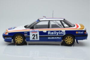 Subaru Legacy RS #21 C. McRae / D. Ringer RAC Rally 1991 IXO 1:18 18RMC080B Metal - imagem 3 de 6