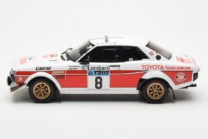 Toyota Celica 2000 GT RA21 #8 H. Mikkola / A. Hertz Lombard RAC Rally 1977 Otto 1:18 OT1044 Resina - imagem 3 de 6