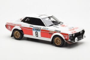 Toyota Celica 2000 GT RA21 #8 H. Mikkola / A. Hertz Lombard RAC Rally 1977 Otto 1:18 OT1044 Resina - imagem 4 de 6
