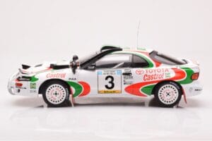 Toyota Celica Turbo 4WD ST185 #3 I. Duncan / R. Virtanen Safari Rally 1994 IXO 1:18 18RMC150C Metal - imagem 3 de 6