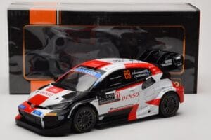 Toyota GR Yaris Rally1 #69 K. Rovanpera / J. Halttunen Rally Monte Carlo World Champion 2023 IXO 1:18 18RMC152B Metal - imagem 6 de 6