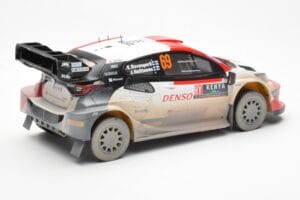 Toyota GR Yaris Rally1 #69 K. Rovanpera / J. Halttunen Safari Rally Kenya 2023 Dirty Version IXO 1:18 18RMC173B Metal - imagem 2 de 6