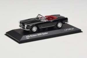 Alfa Romeo 2600 Spider Preto Minichamps 1:43 400120630 Metal - imagem 2 de 4