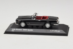 Alfa Romeo 2600 Spider Preto Minichamps 1:43 400120630 Metal