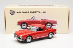 Alfa Romeo Giulietta 1300 Spider Vermelho AUTOart 1:18 70157 Metal - imagem 8 de 8
