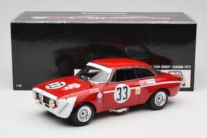 Alfa Romeo GTA 1300 Junior #33 T. Hezemans / G. van Lennep Hezemans Jarama 1972 Minichamps 1:18 100721233 Metal - imagem 8 de 8