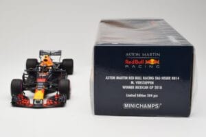 Aston Martin Red Bull Racing RB14 Tag Heuer #33 M. Verstappen Mexican GP 2018 Minichamps 1:18 110181933 Metal - imagem 6 de 6