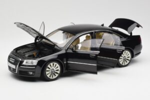 Audi A8 D3 W12 Preto Kyosho 1:18 09212BK Metal - imagem 2 de 8