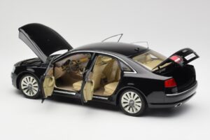 Audi A8 D3 W12 Preto Kyosho 1:18 09212BK Metal - imagem 5 de 8