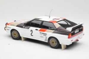 Audi Quattro A1 #2 H. Mikkola / A. Hertz Audi Sport Rally Monte Carlo 1983 Minichamps 1:18 155831102 Metal - imagem 5 de 6