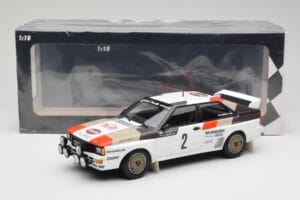 Audi Quattro A1 #2 H. Mikkola / A. Hertz Audi Sport Rally Monte Carlo 1983 Minichamps 1:18 155831102 Metal - imagem 6 de 6