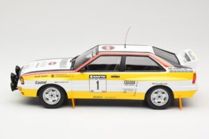 Audi Quattro A2 Audi Sport #1 W. Röhrl / C. Geistdörfer DNF Sanyo Rally of New Zealand 1984 Minichamps 1:18 155841101 Metal - imagem 3 de 6