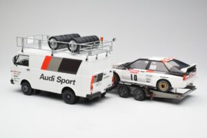 Audi Quattro A2 M. Mouton / F. Pons Tour de Corse 1983 Com VW LT35 Otto 1:18 OT418 Resina - imagem 2 de 6